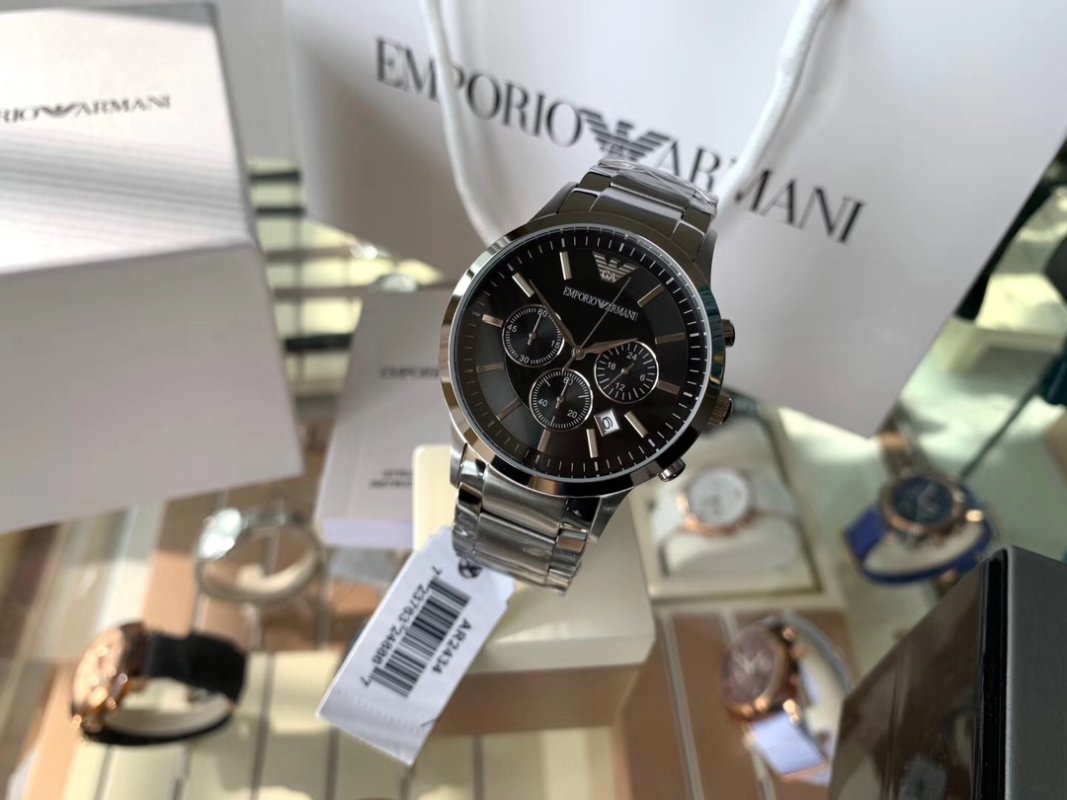 Emporio Armani AR2434 Chronograph Black Steel Watch