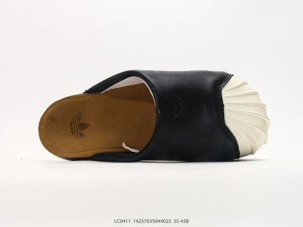 Adidas Adimule Black Shell-Toe Clog Mule Slide view 4