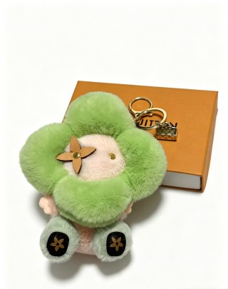 Louis Vuitton Anger Forest Plush Keychain Bag Charm Green