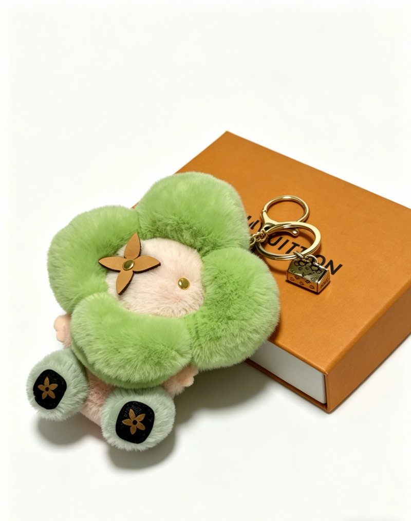 Louis Vuitton Anger Forest Plush Keychain Bag Charm Green view