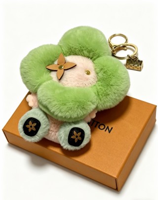 Louis Vuitton Anger Forest Plush Keychain Bag Charm Green view 3