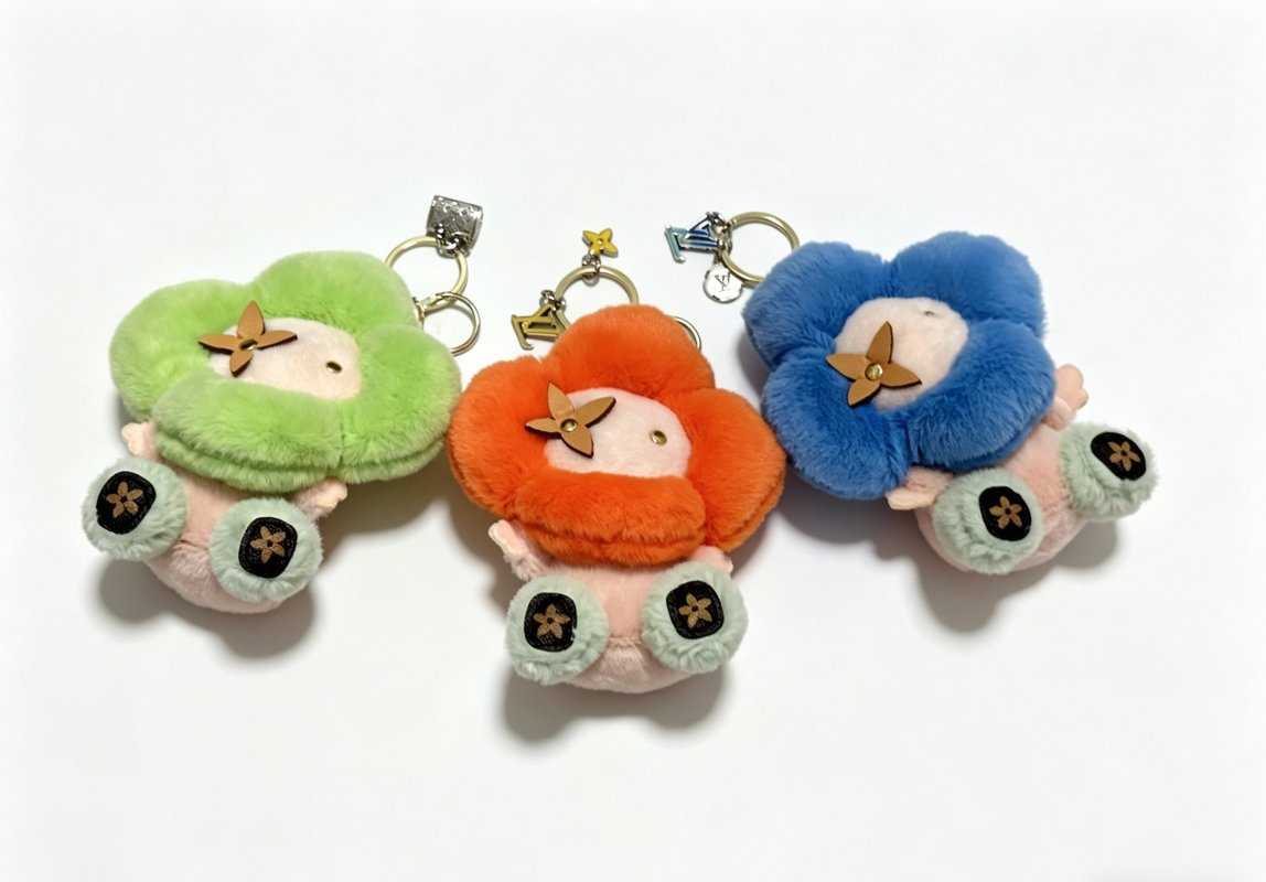 Louis Vuitton Anger Forest Plush Keychain Bag Charm Green view