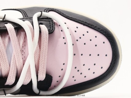 Nike Dunk Low Retro Black White Pink CW1590-100 view 8