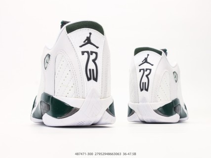 Jordan Air Jordan 14 Retro White Forest Green view 6