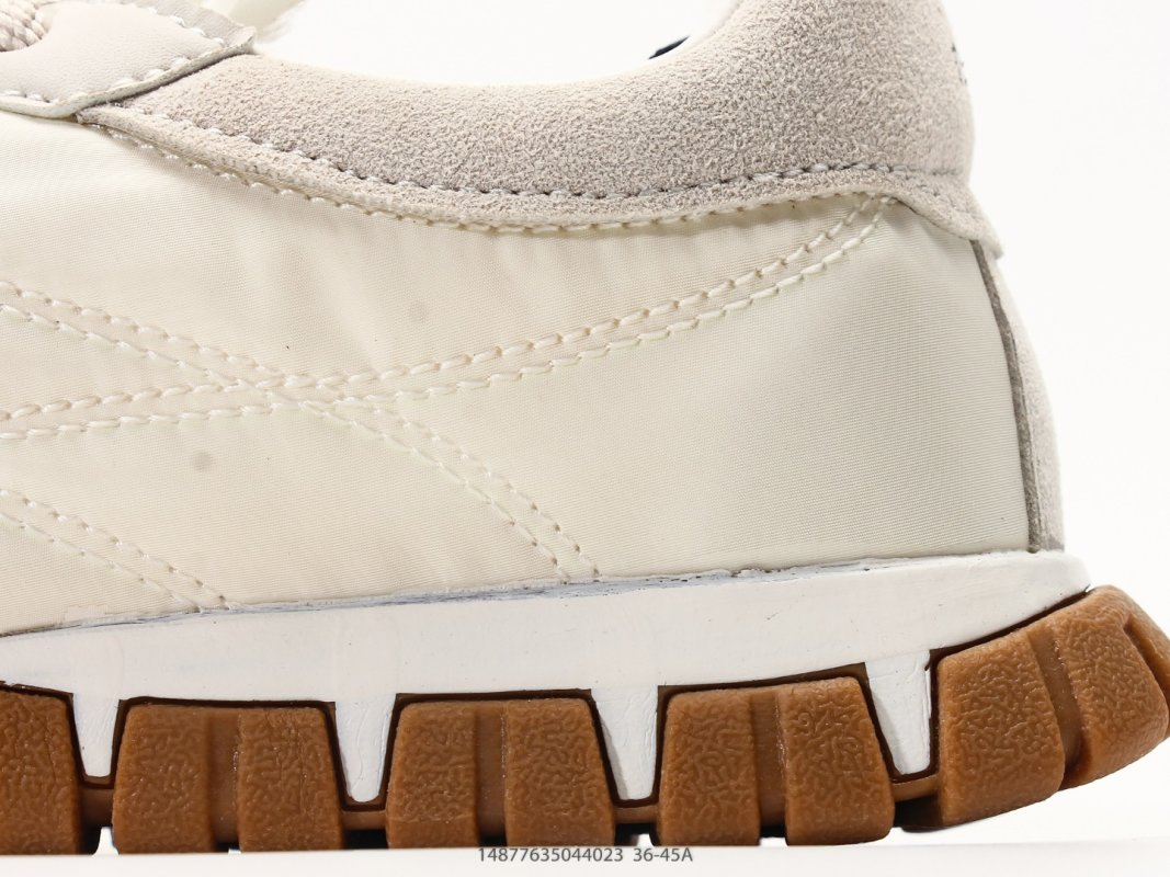 Miu Miu Tyre Low-Top Lace-Up Sneaker Cream Suede view