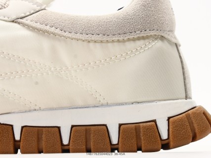 Miu Miu Tyre Low-Top Lace-Up Sneaker Cream Suede view 7