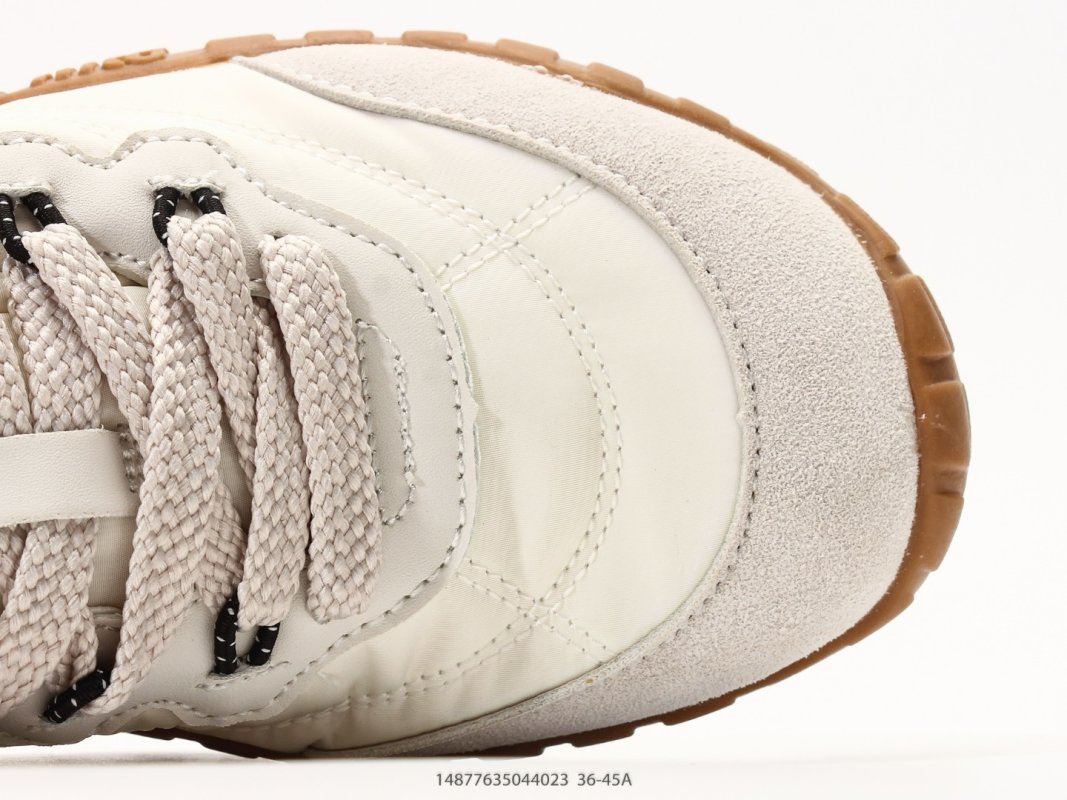 Miu Miu Tyre Low-Top Lace-Up Sneaker Cream Suede view