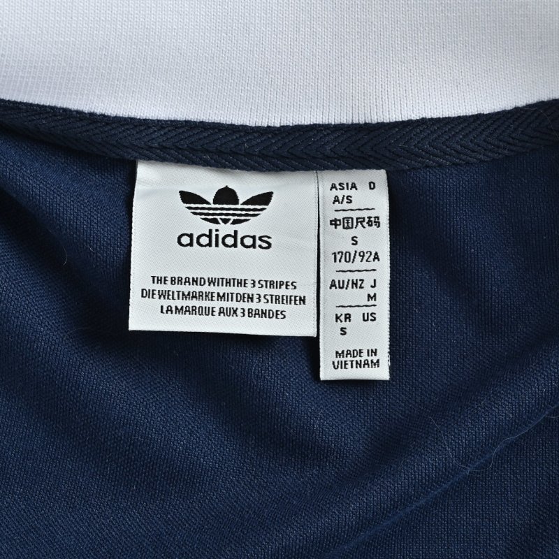 Adidas Trefoil Vintage Navy Blue Stripe Track Jacket view