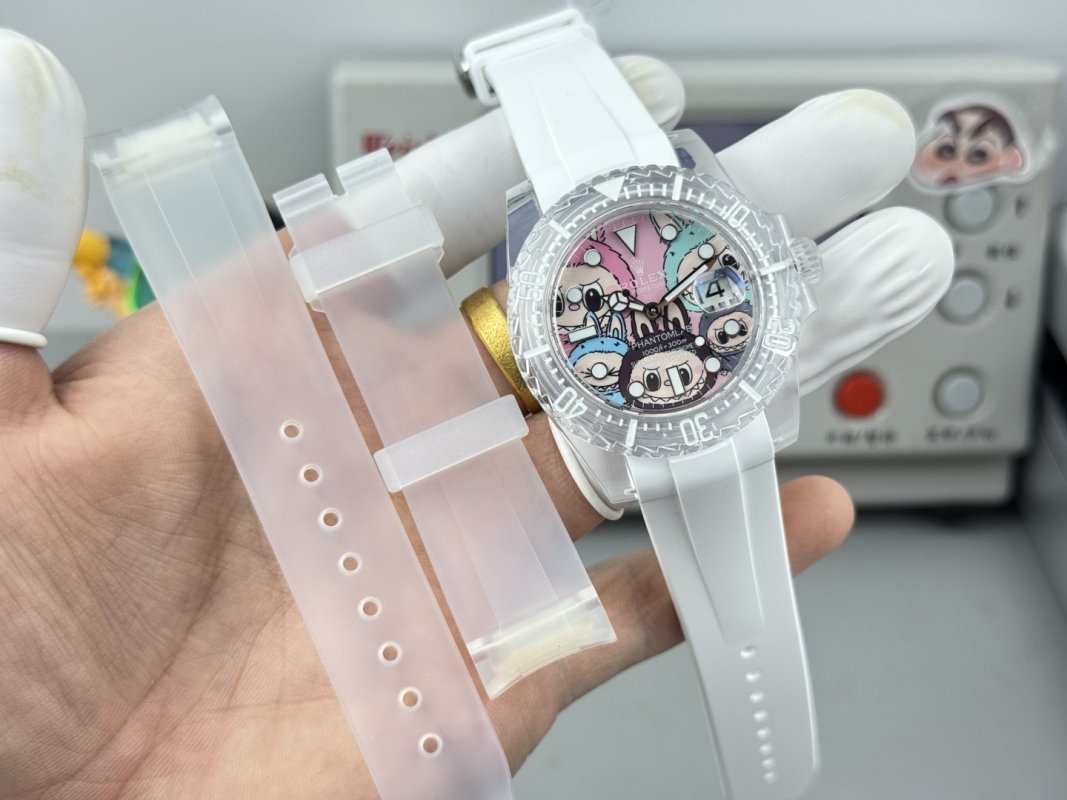 Rolex Phantom Lab Crystal 40mm White Chronograph Replica Watch view