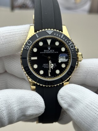 Rolex Yacht-Master 42mm Gold Black Dial UA Replica Watch