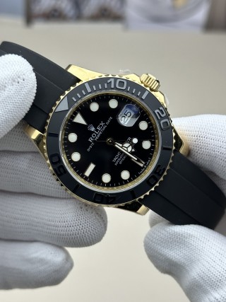Rolex Yacht-Master 42mm Gold Black Dial UA Replica Watch view 2