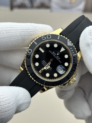 Rolex Yacht-Master 42mm Gold Black Dial UA Replica Watch view 3