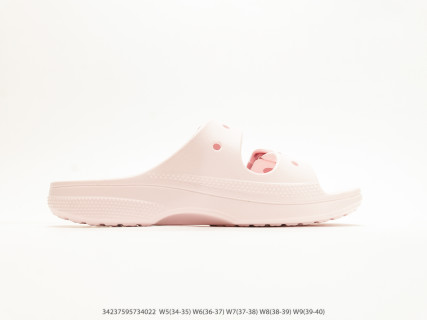 Crocs Classic Clog Sandal Pink White Women view 2