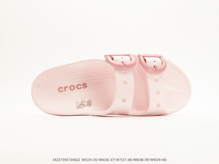 Crocs Classic Clog Sandal Pink White Women view 3