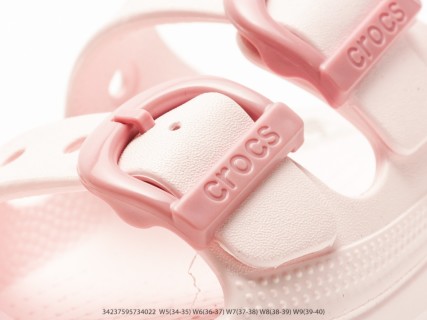 Crocs Classic Clog Sandal Pink White Women view 5