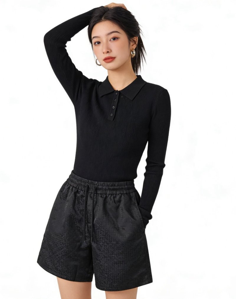 Louis Vuitton Monogram Damier Shorts Black 2026SS view