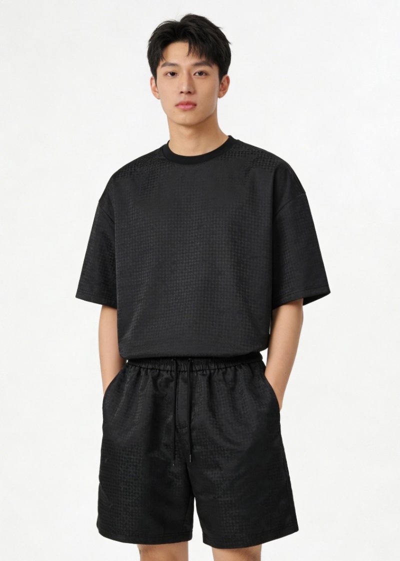 Louis Vuitton Monogram Damier Shorts Black 2026SS view