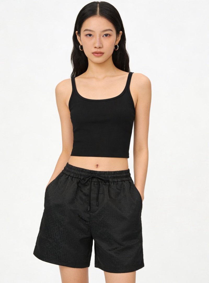 Louis Vuitton Monogram Damier Shorts Black 2026SS view