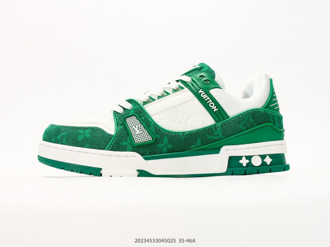 Louis Vuitton Trail Sneaker Low Green White UA Replica