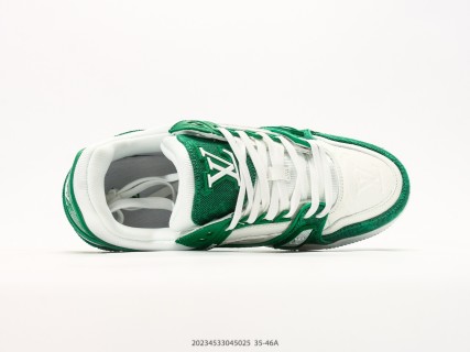 Louis Vuitton Trail Sneaker Low Green White UA Replica view 3