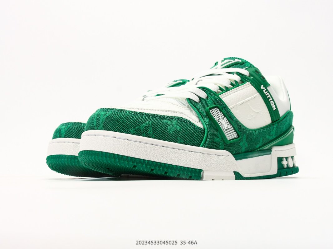 Louis Vuitton Trail Sneaker Low Green White UA Replica view