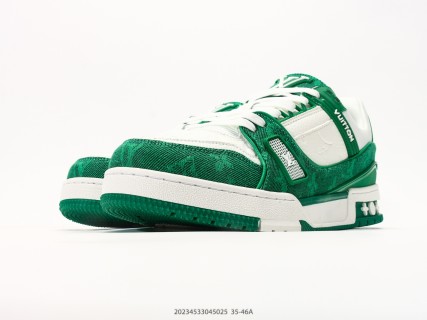 Louis Vuitton Trail Sneaker Low Green White UA Replica view 5