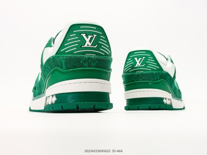 Louis Vuitton Trail Sneaker Low Green White UA Replica view 6
