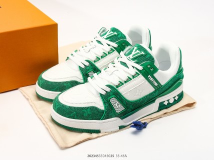 Louis Vuitton Trail Sneaker Low Green White UA Replica view 9