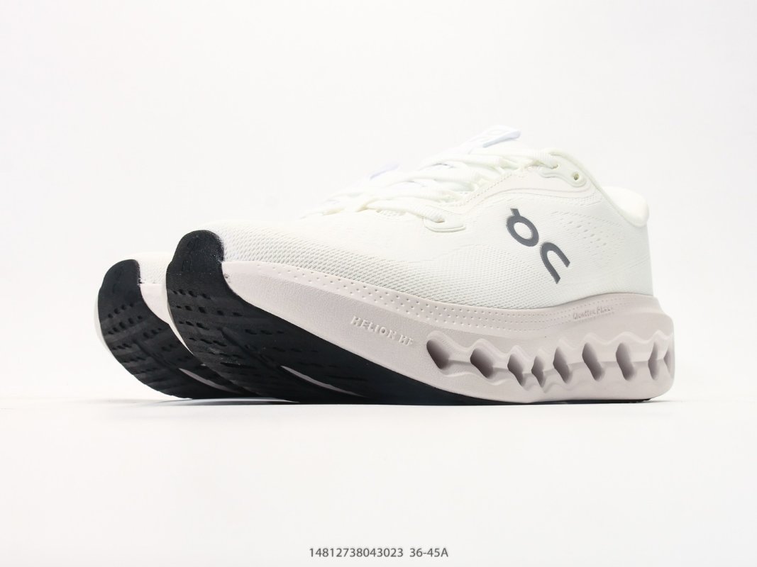 On Cloudsufer 3 White Grey Low-Top Running Shoe view