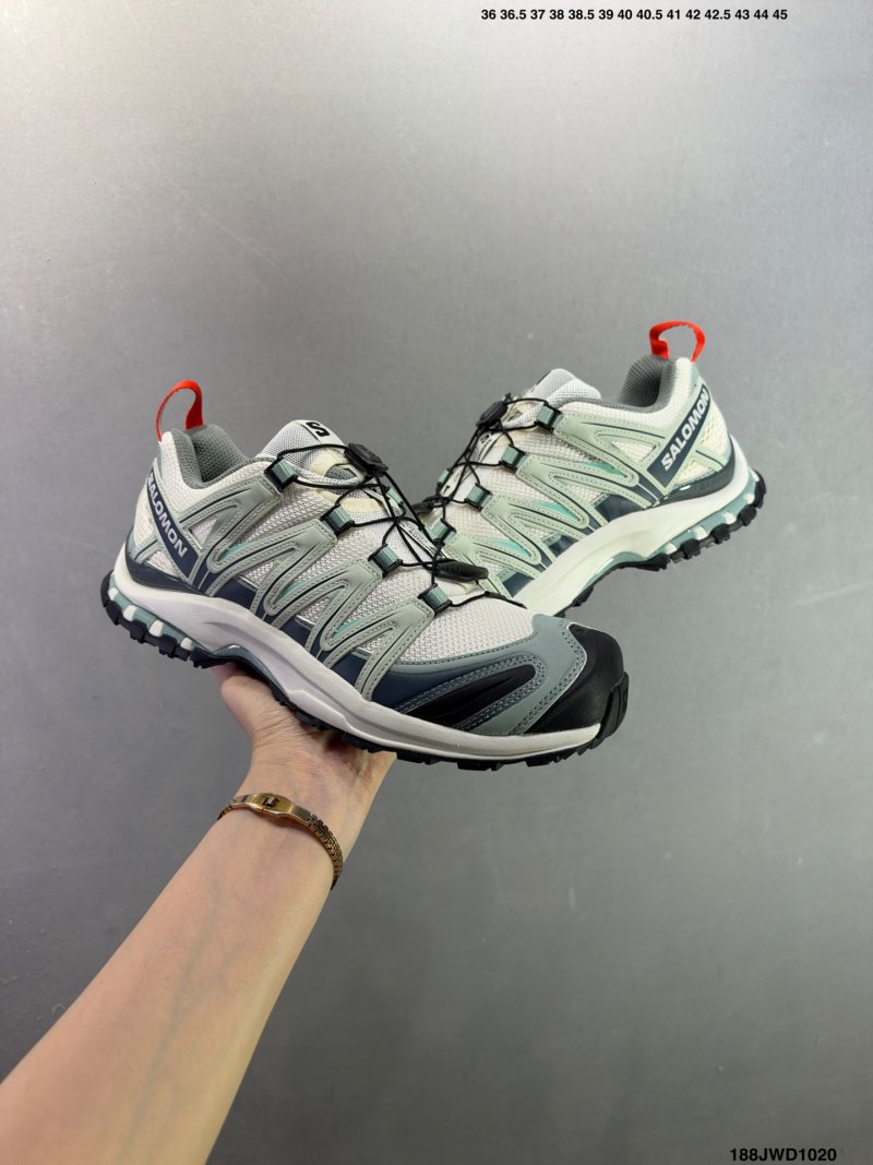 Salomon XA PRO 3D Trail Running Shoe - Cream/Navy/Red