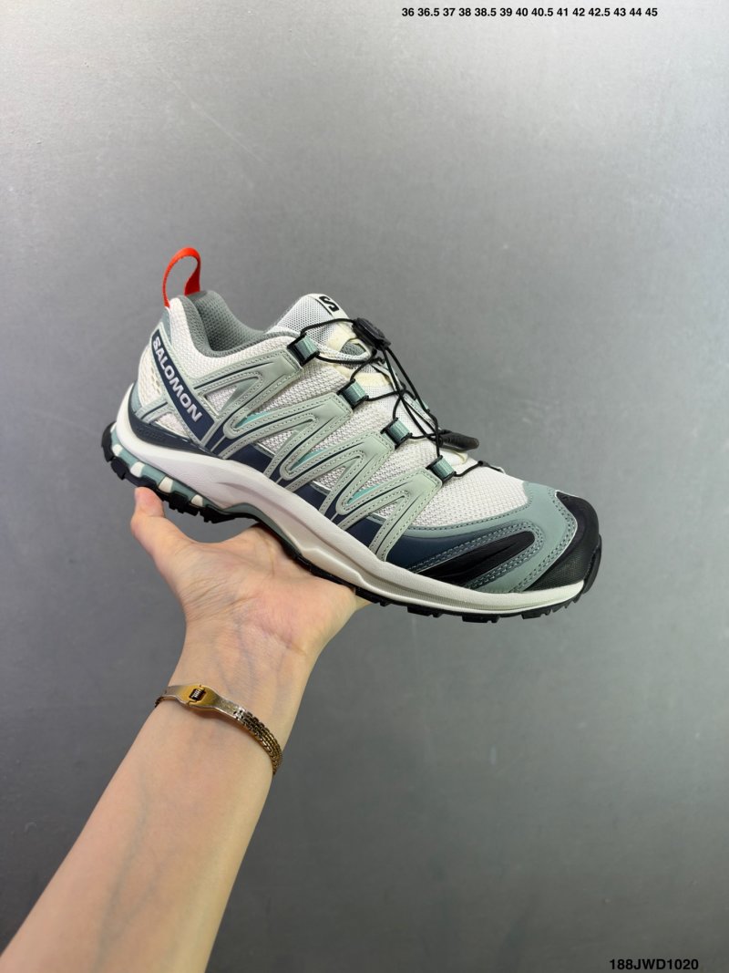 Salomon XA PRO 3D Trail Running Shoe - Cream/Navy/Red view