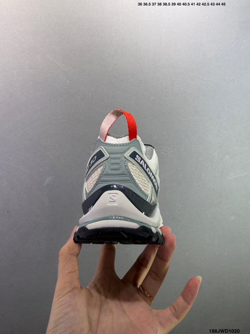 Salomon XA PRO 3D Trail Running Shoe - Cream/Navy/Red view