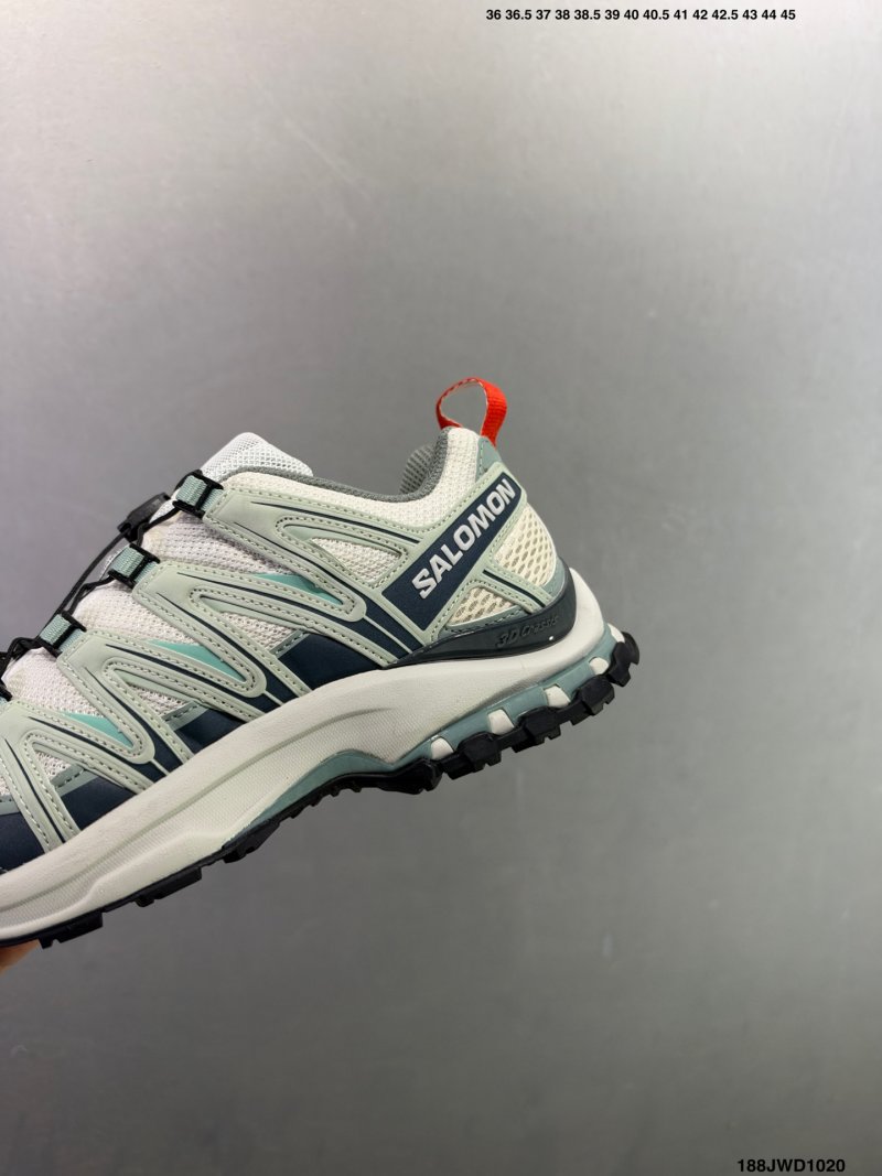 Salomon XA PRO 3D Trail Running Shoe - Cream/Navy/Red view