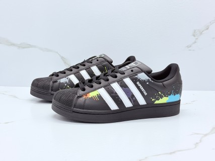 Adidas Superstar 2 Black White Shell Toe Low Top view 5