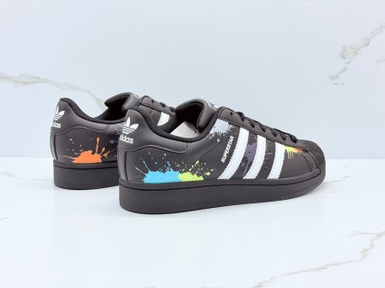 Adidas Superstar 2 Black White Shell Toe Low Top view 6