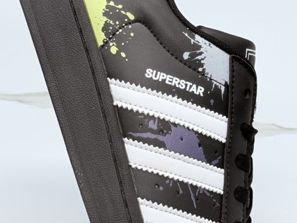 Adidas Superstar 2 Black White Shell Toe Low Top view 7