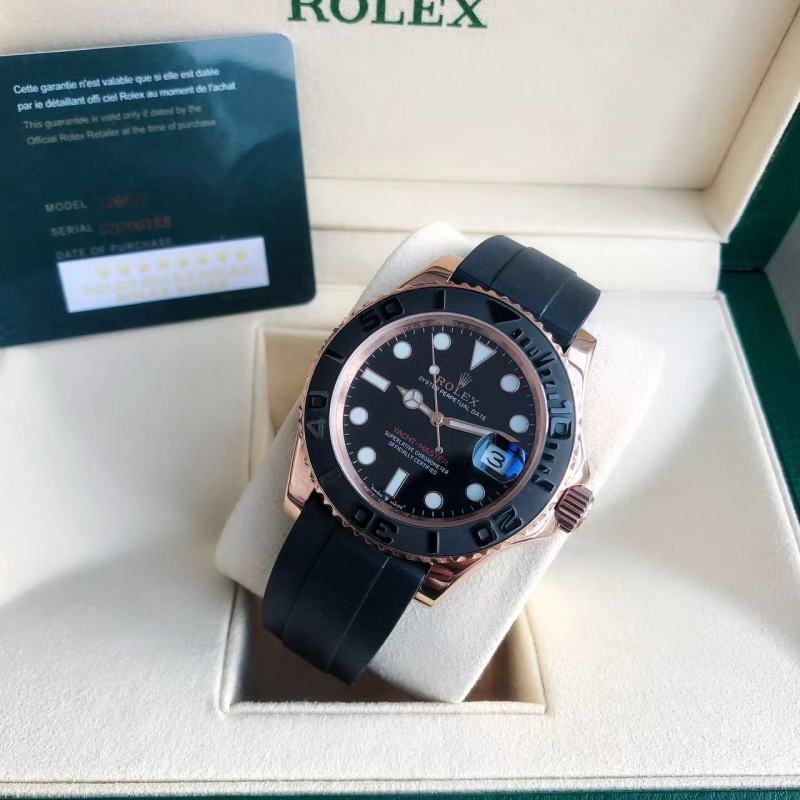 Rolex Yacht-Master 40mm Rose Gold Black Dial Replica Watch view