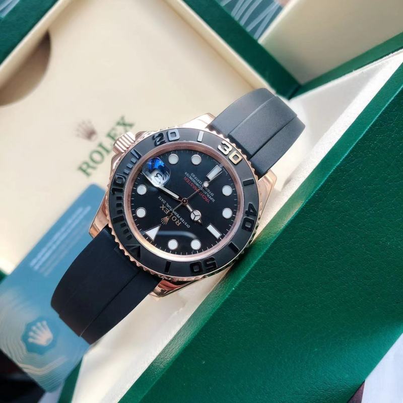 Rolex Yacht-Master 40mm Rose Gold Black Dial Replica Watch view