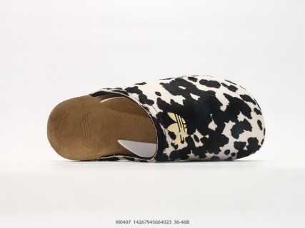 Adidas Superstar Adimule Mule Black White Cow Print view 4
