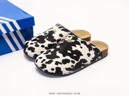 Adidas Superstar Adimule Mule Black White Cow Print view 7