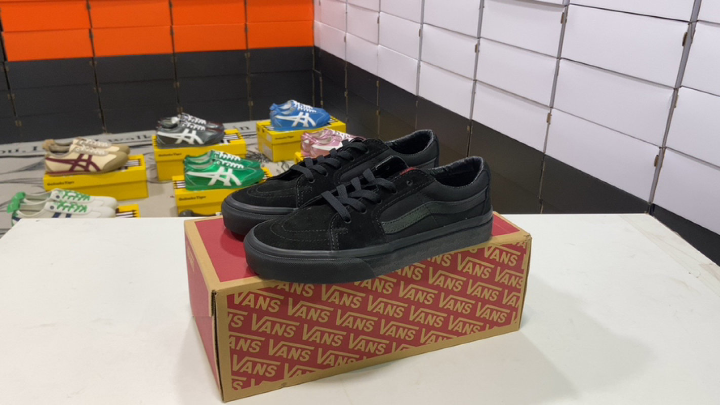 Vans Sk8-Low Black Suede Canvas Low-Top Sneaker
