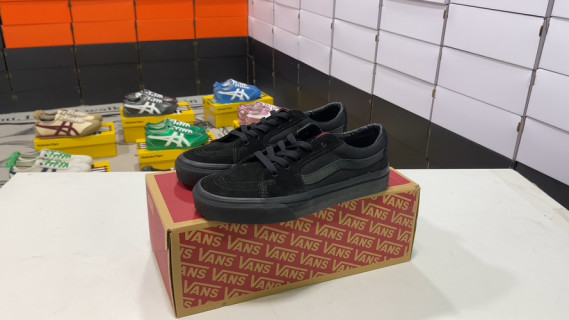 Vans Sk8-Low Black Suede Canvas Low-Top Sneaker