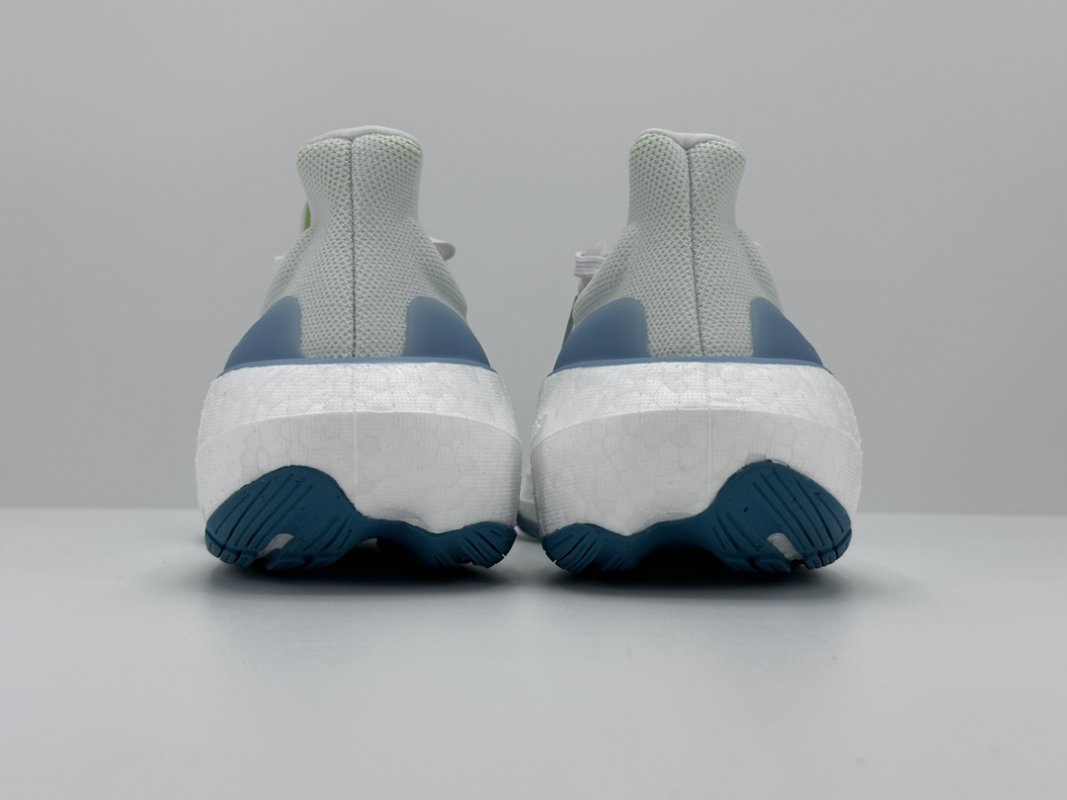 Adidas UltraBoost 23 White Blue Neon Yellow Running Shoe view