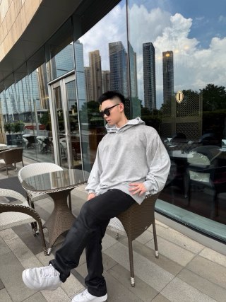 Acne Studios Stockholm 1996 Grey Hoodie view 2