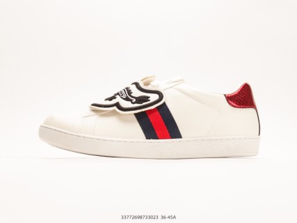 Gucci Ace Low Sneaker White Red Navy Web Stripe view 1