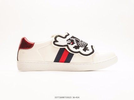 Gucci Ace Low Sneaker White Red Navy Web Stripe view 2