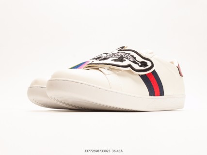Gucci Ace Low Sneaker White Red Navy Web Stripe view 5