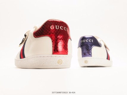 Gucci Ace Low Sneaker White Red Navy Web Stripe view 6
