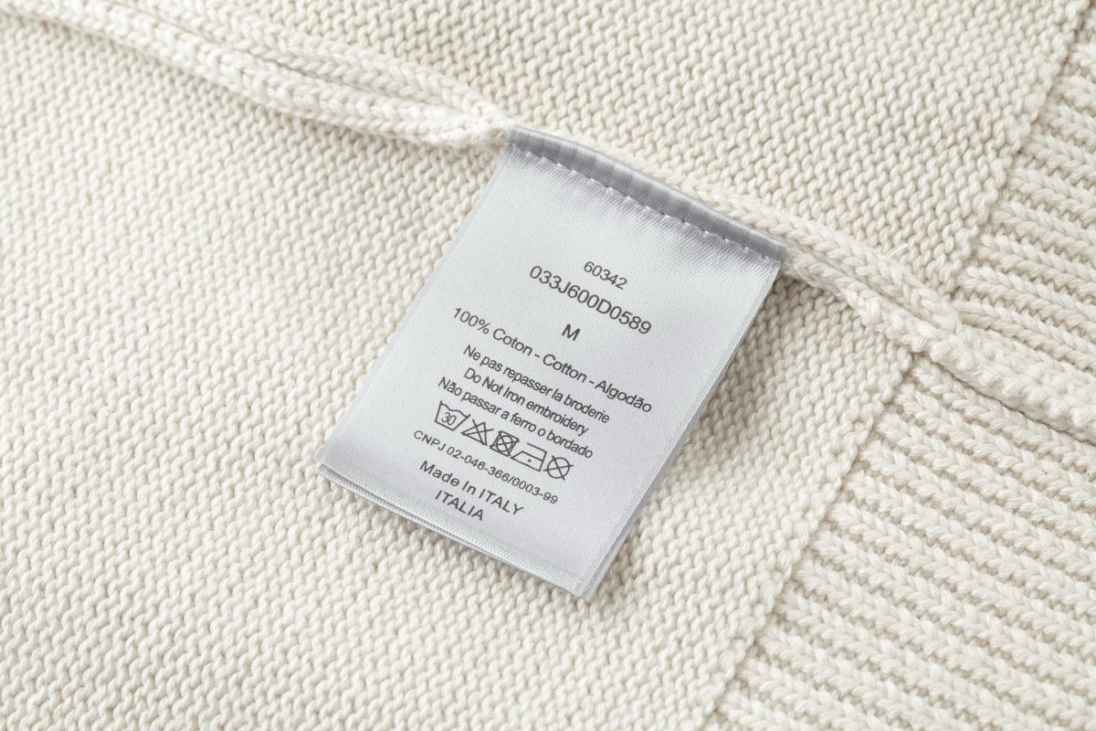 Dior For My premium Friends Embroidered Cotton Cardigan Cream view