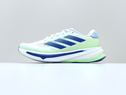 Adidas Supernova Rise White Blue Green Running Shoe view 2